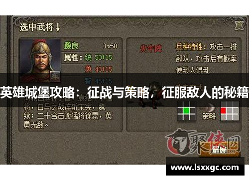 英雄城堡攻略：征战与策略，征服敌人的秘籍